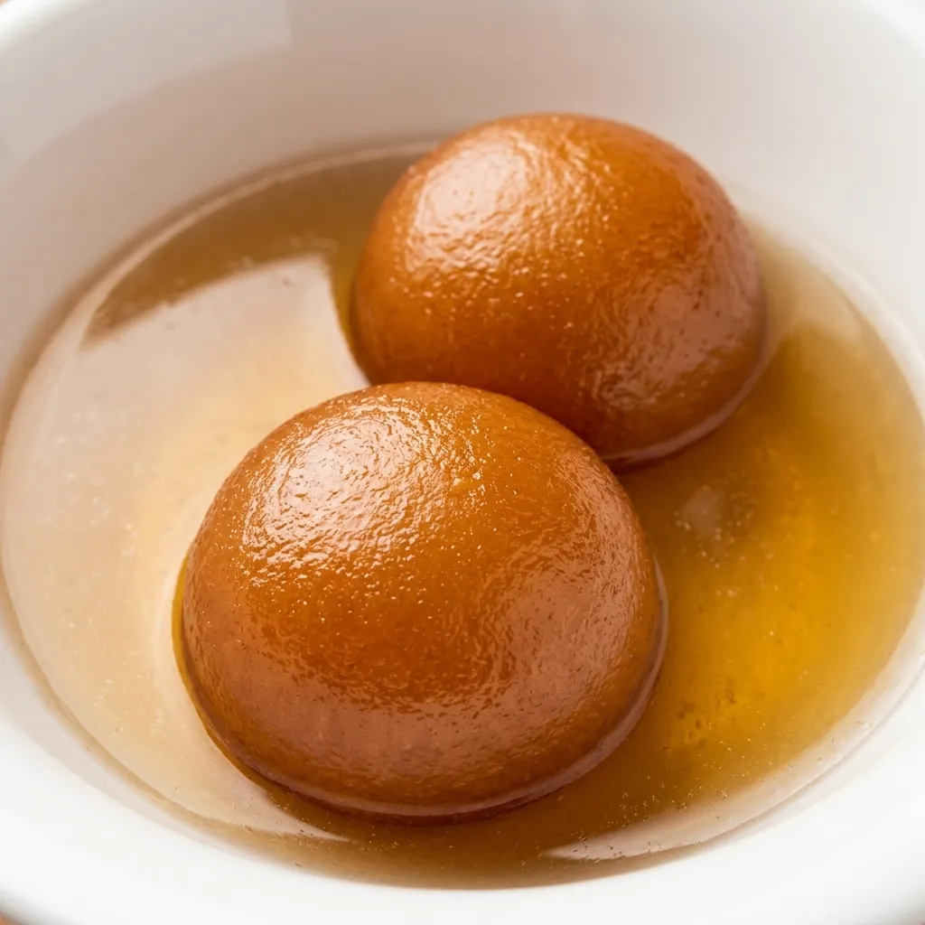 Gulab jamun dessert with cream and pistachios at Nitara Edmonton