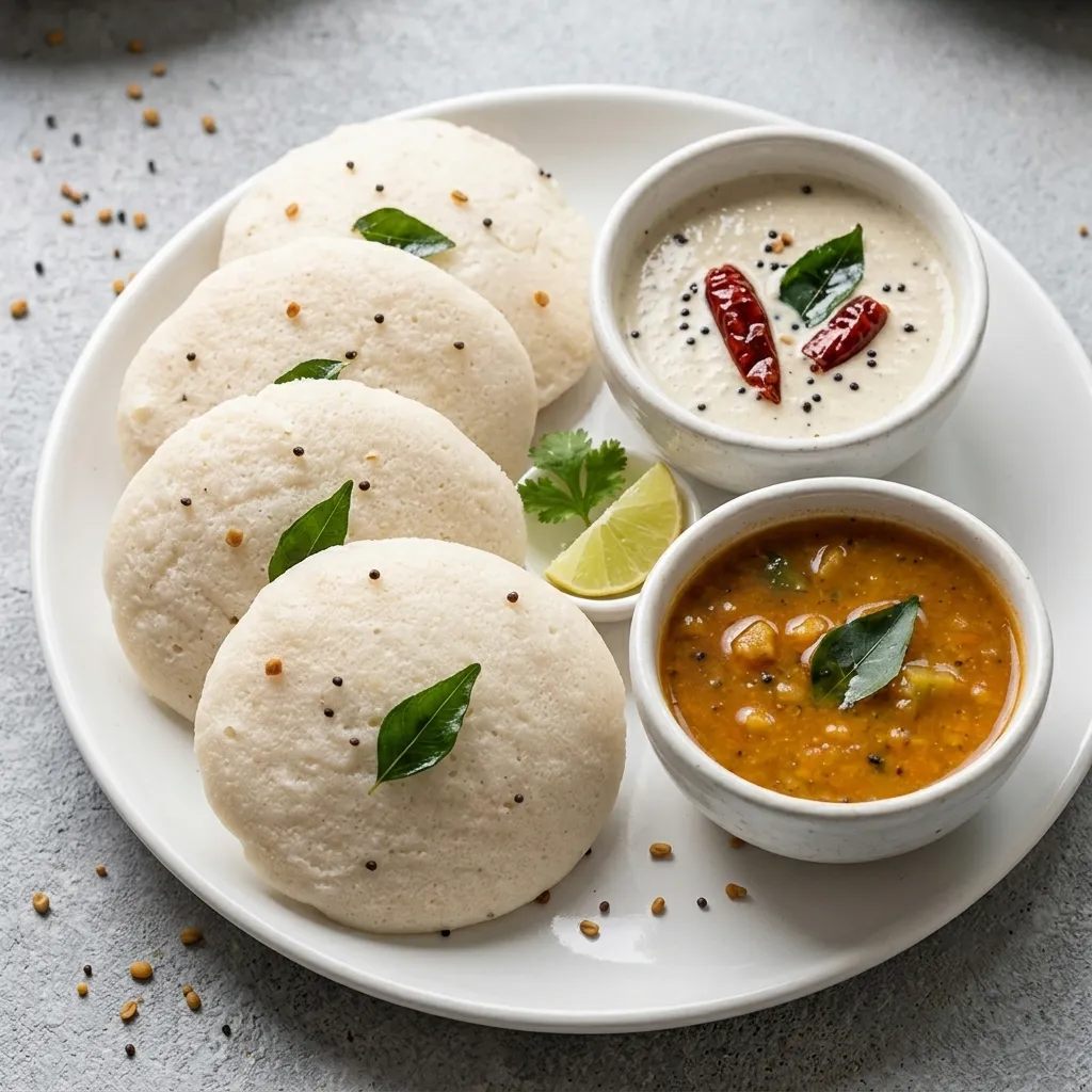 Soft idlis served with flavorful sambar at Nitara Edmonton